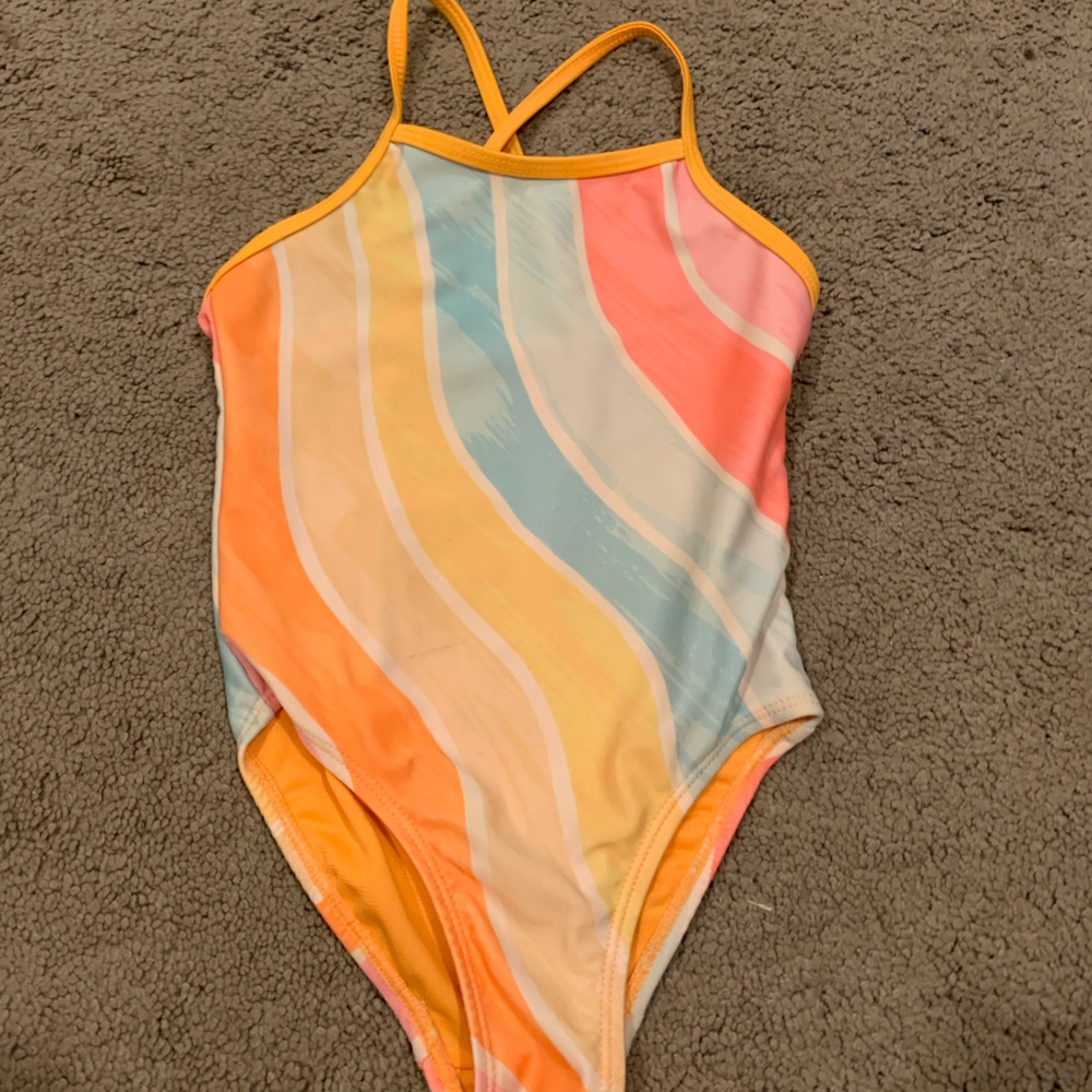 Rainbow one piece swimsuit